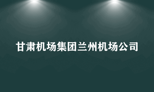 甘肃机场集团兰州机场公司