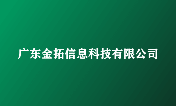 广东金拓信息科技有限公司