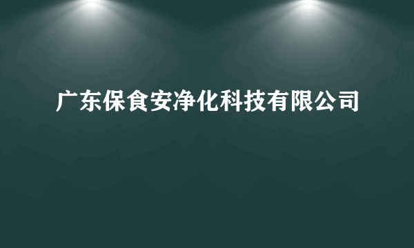 广东保食安净化科技有限公司