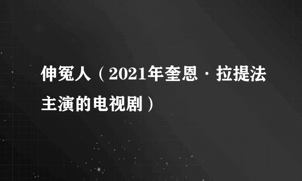 伸冤人（2021年奎恩·拉提法主演的电视剧）