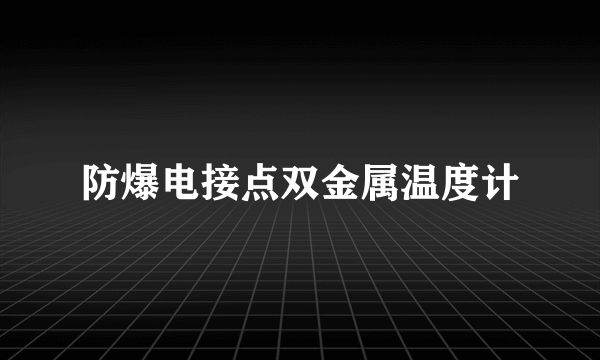 防爆电接点双金属温度计