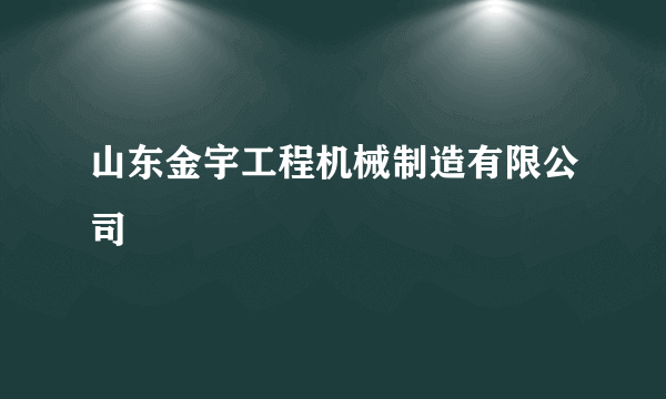 山东金宇工程机械制造有限公司