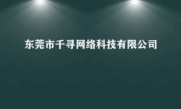 东莞市千寻网络科技有限公司