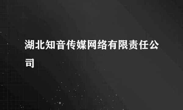 湖北知音传媒网络有限责任公司