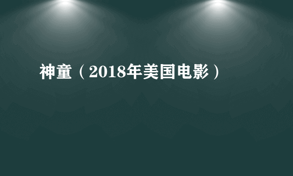 神童（2018年美国电影）