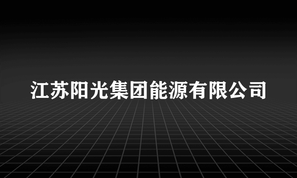 江苏阳光集团能源有限公司