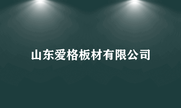 山东爱格板材有限公司