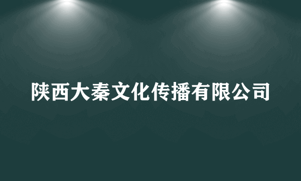 陕西大秦文化传播有限公司