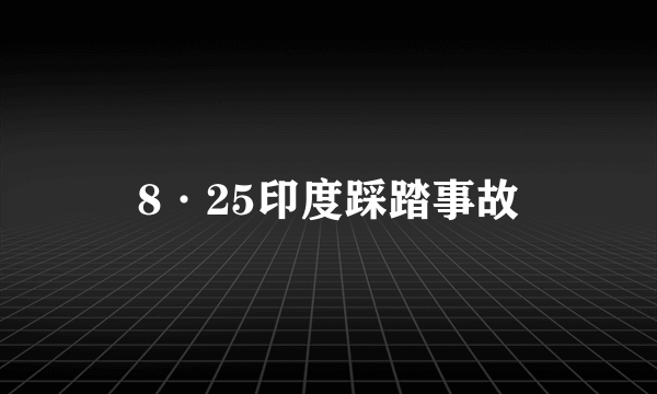 8·25印度踩踏事故