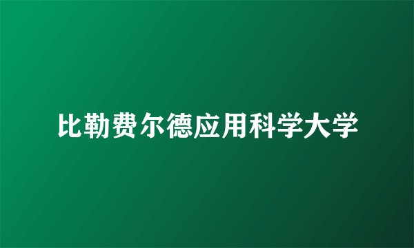 比勒费尔德应用科学大学