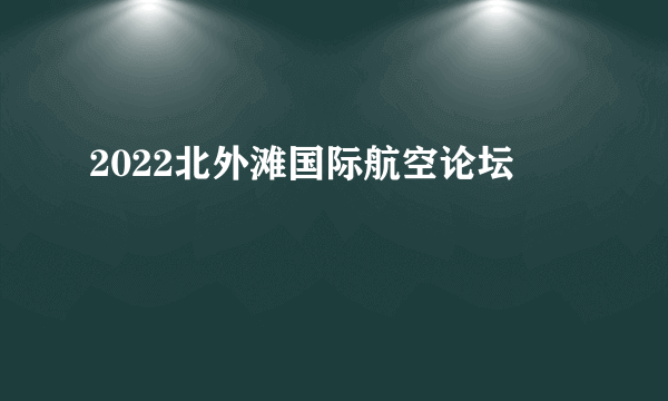 2022北外滩国际航空论坛