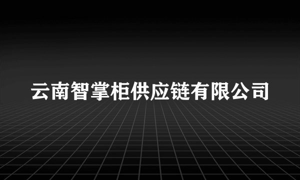 云南智掌柜供应链有限公司