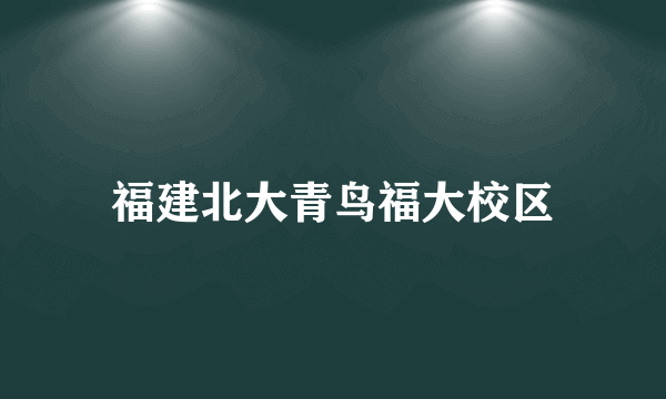 福建北大青鸟福大校区