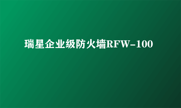 瑞星企业级防火墙RFW-100