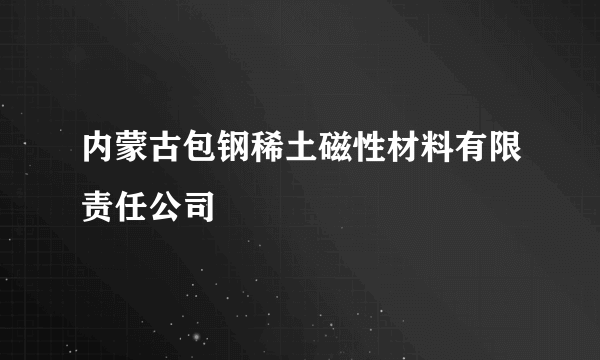 内蒙古包钢稀土磁性材料有限责任公司