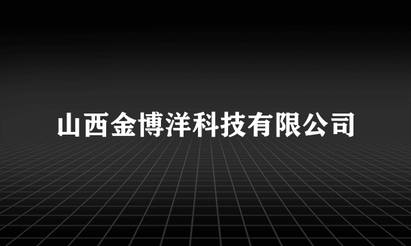 山西金博洋科技有限公司