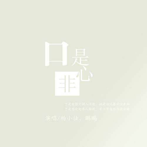 口是心非（杨小壮、鹏鹏演唱歌曲）