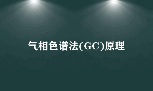 气相色谱法(GC)原理