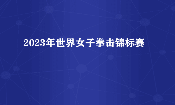 2023年世界女子拳击锦标赛