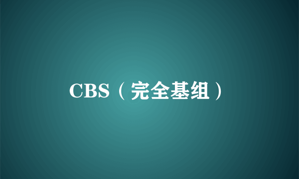 CBS（完全基组）