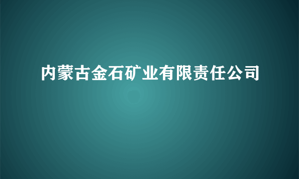 内蒙古金石矿业有限责任公司