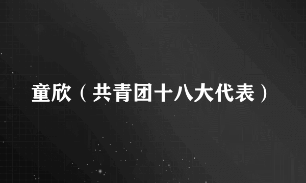 童欣（共青团十八大代表）