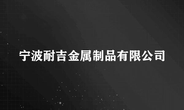 宁波耐吉金属制品有限公司