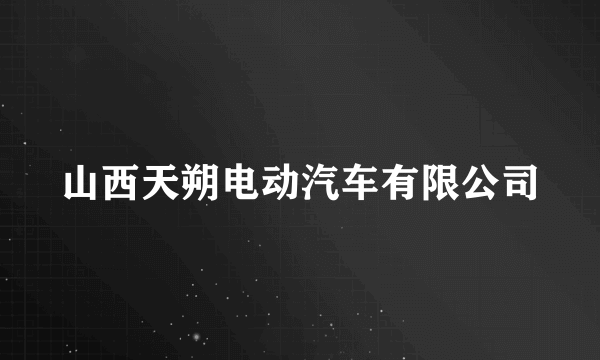 山西天朔电动汽车有限公司