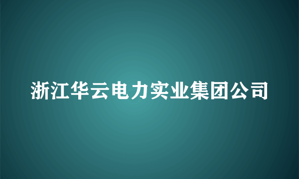 浙江华云电力实业集团公司