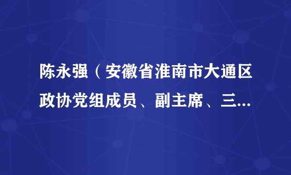 陈永强（安徽省淮南市大通区政协党组成员、副主席、三级调研员）