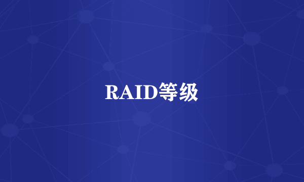 RAID等级