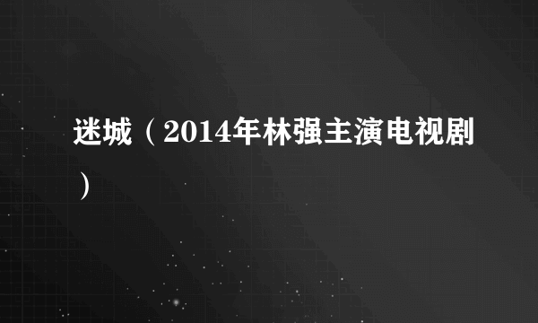 迷城（2014年林强主演电视剧）