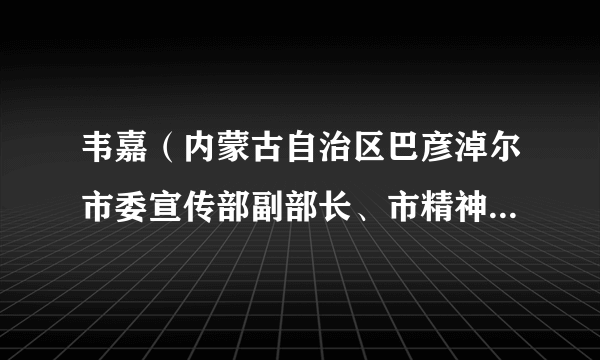 韦嘉（内蒙古自治区巴彦淖尔市委宣传部副部长、市精神文明办主任）