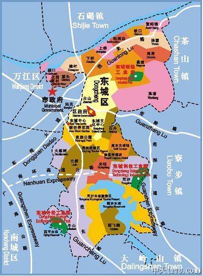 新编东莞市地图