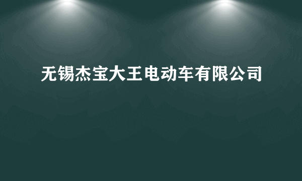 无锡杰宝大王电动车有限公司