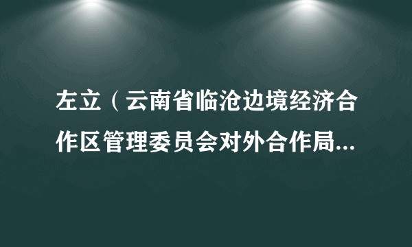 左立（云南省临沧边境经济合作区管理委员会对外合作局原局长）