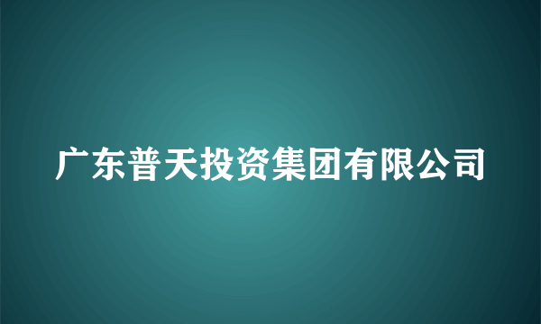 广东普天投资集团有限公司