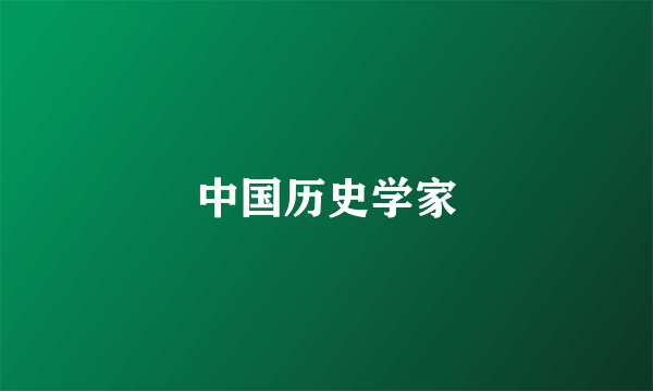 中国历史学家