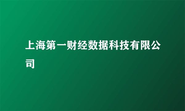 上海第一财经数据科技有限公司