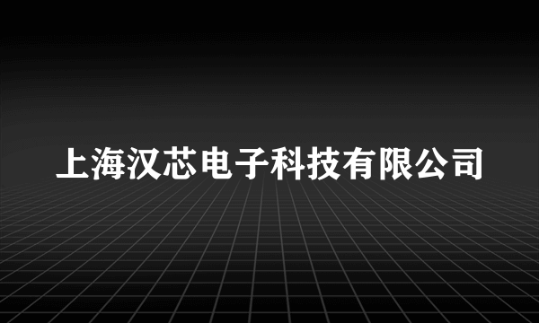 上海汉芯电子科技有限公司