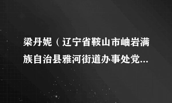 梁丹妮（辽宁省鞍山市岫岩满族自治县雅河街道办事处党工委书记）