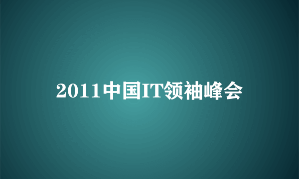 2011中国IT领袖峰会