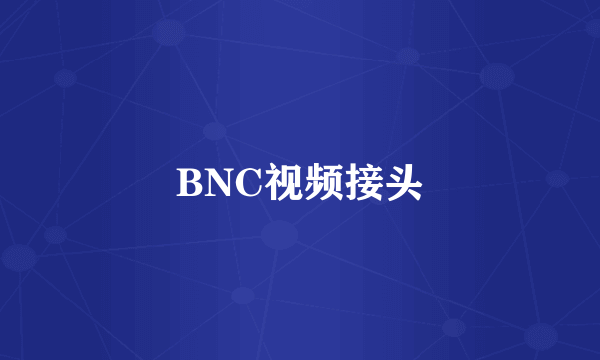 BNC视频接头