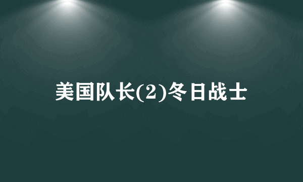 美国队长(2)冬日战士