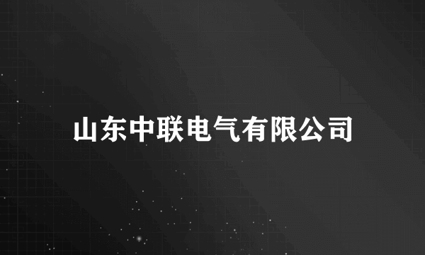 山东中联电气有限公司