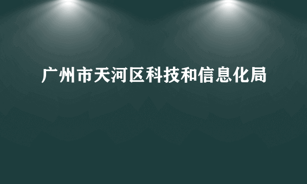 广州市天河区科技和信息化局