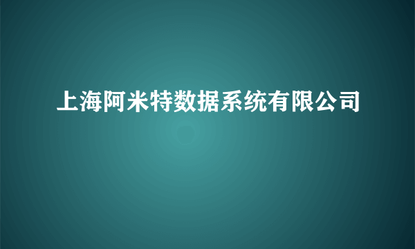 上海阿米特数据系统有限公司