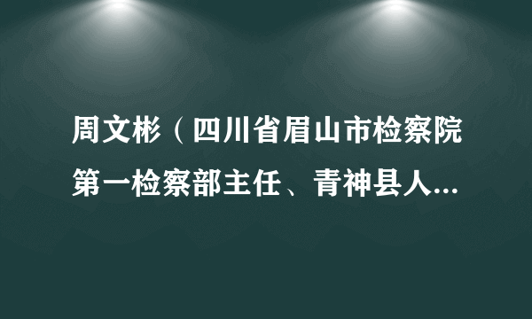 周文彬（四川省眉山市检察院第一检察部主任、青神县人民检察院检察长）