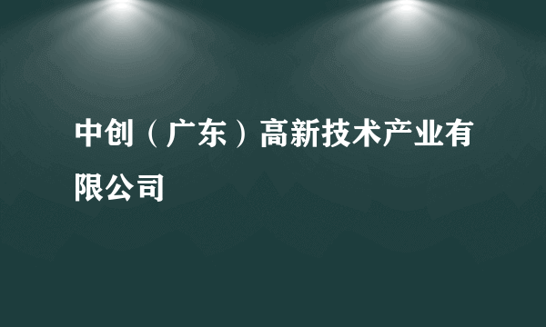 中创（广东）高新技术产业有限公司