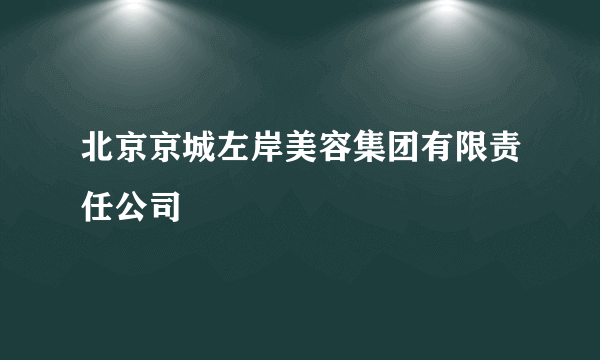 北京京城左岸美容集团有限责任公司